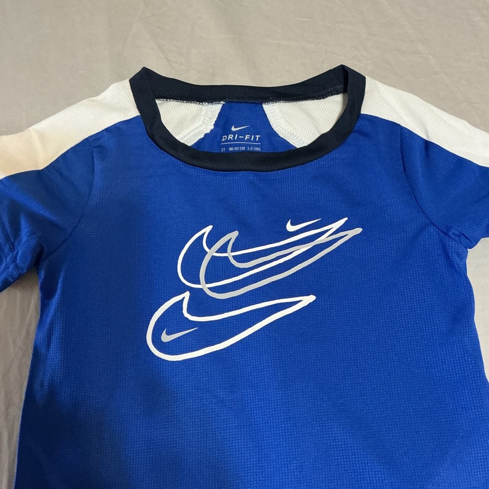 NWT Nike Dri-FIT Toddler Shirt Size 2T Blue Short Sleeve Athletic Tee - Picture 9 of 9